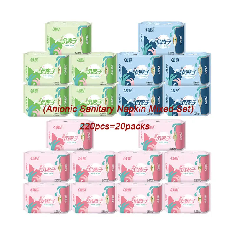 600pcs/20packs Anion Menstrual Pad Sanitary Towels Panty Liners For Women Health Care Feminine Hygiene Product Towels Cotton Pad