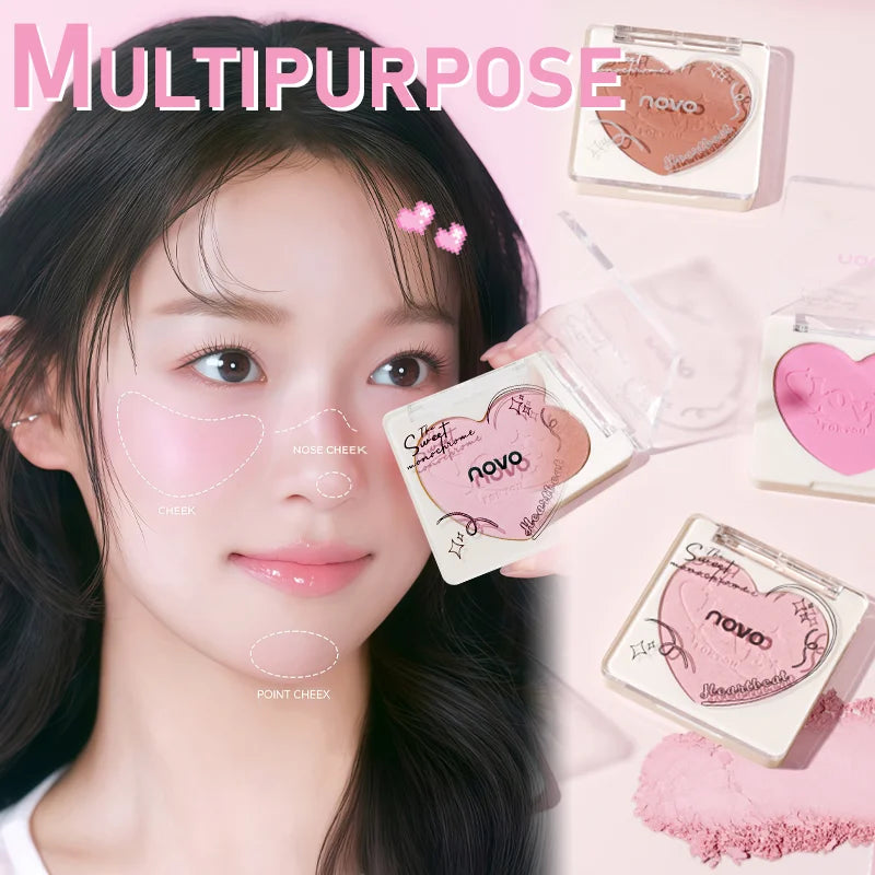 Cheek blush, mixed colors, powder blush, contouring and highlighting the face, sparkling or matte, lightweight, smooth