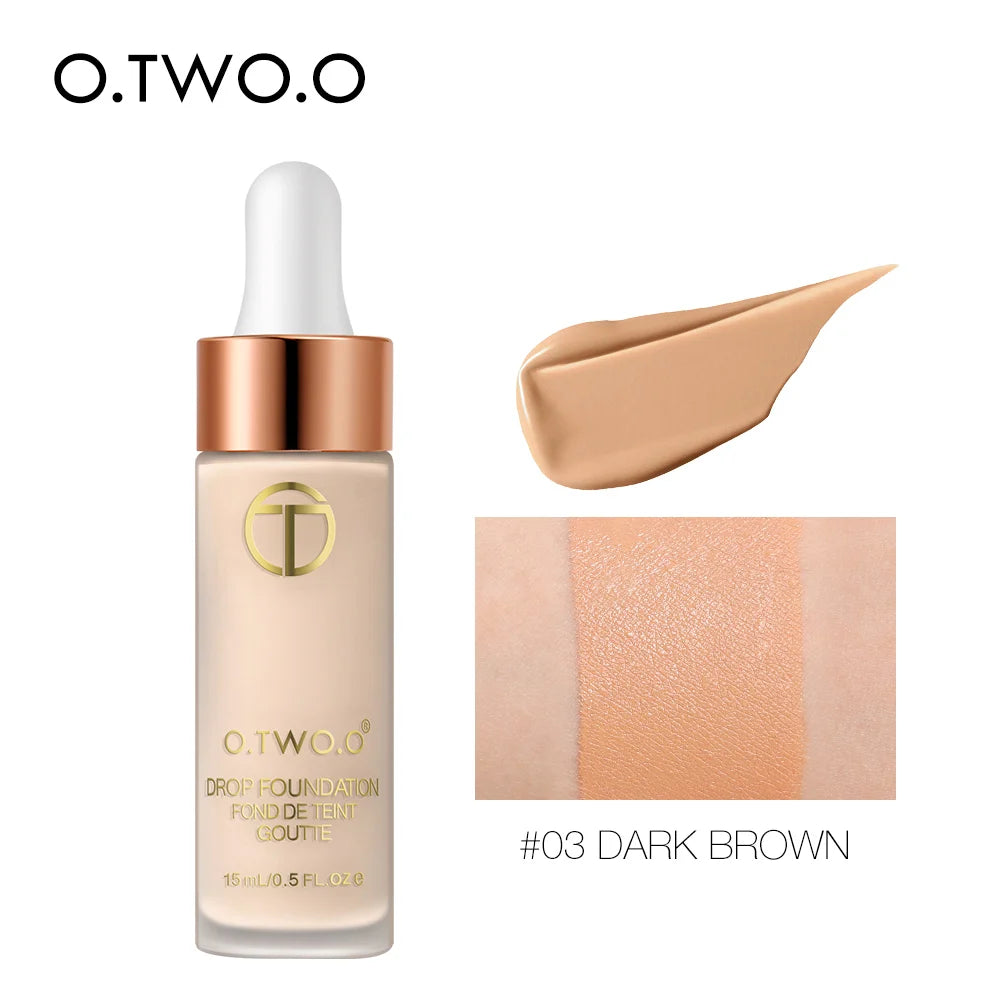 Wholesale O.TWO.O Liquid Foundation Professional Makeup Base Oil Free Full Coverage Concealer Lasting Face Foundation BB Cream