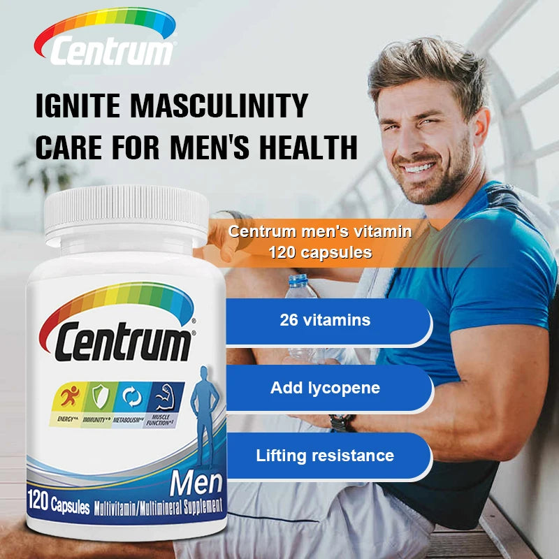 Centrum Men's Multivitamin/Multimineral Supplement with Vitamin D3, B Vitamins & Antioxidants, Gluten-Free, Non-GMO