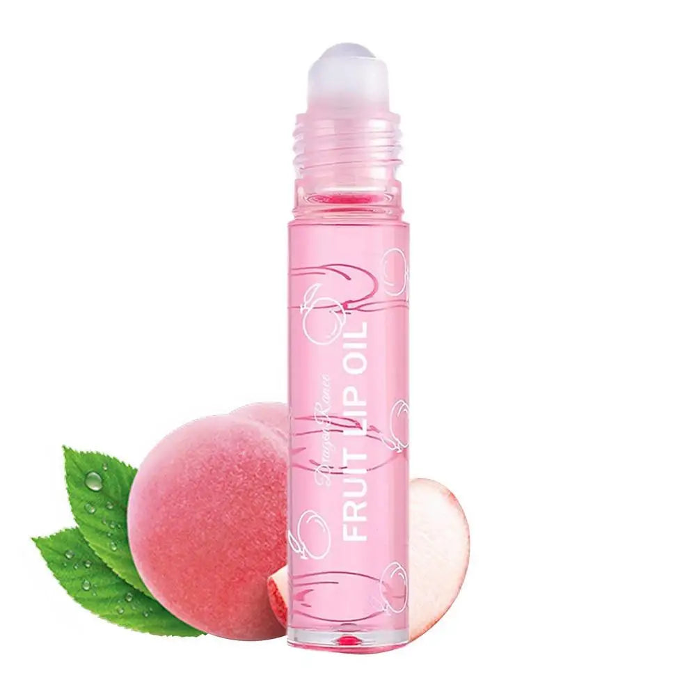 Transparent Hydrating Lip Gloss Fruit Roll-on Balm Lip Makeup Gloss Oil Primer Moisturizing Clear Lip Oil Long Lasting Cosmetics