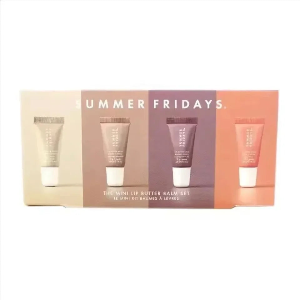 Summer Friday's Vanilla Beige Lip Balm Moisturizing Transparent Lipstick Set Smooth Soft Tube Mirror Lip Gloss Lip Blum Makeup