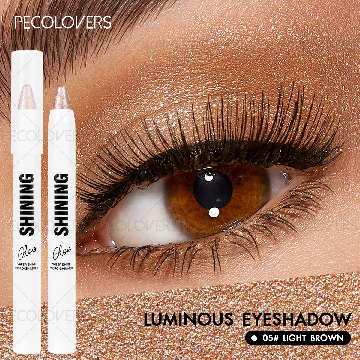 1PC Waterproof Glitter Shimmer Eyeshadow Stick - Pearly Highlighter Pen, Ideal for Stunning Eye Styles