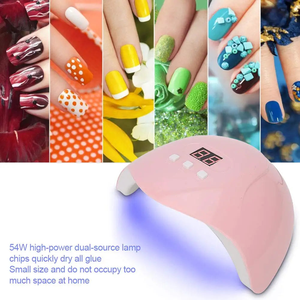 LINMANDA Professional Nail Lamp with 3 Timer Presets Auto Sensor Gel Polish Nail Dryer Curing Lamps for Manicure Home and Salon