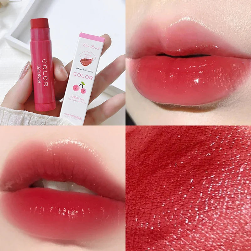 Cute Colored Lip Balm Moisturizing Lip Tint Long Lasting Waterproof Lipstick Women Girls Lips Cosmetics Valentine's Day Gifts