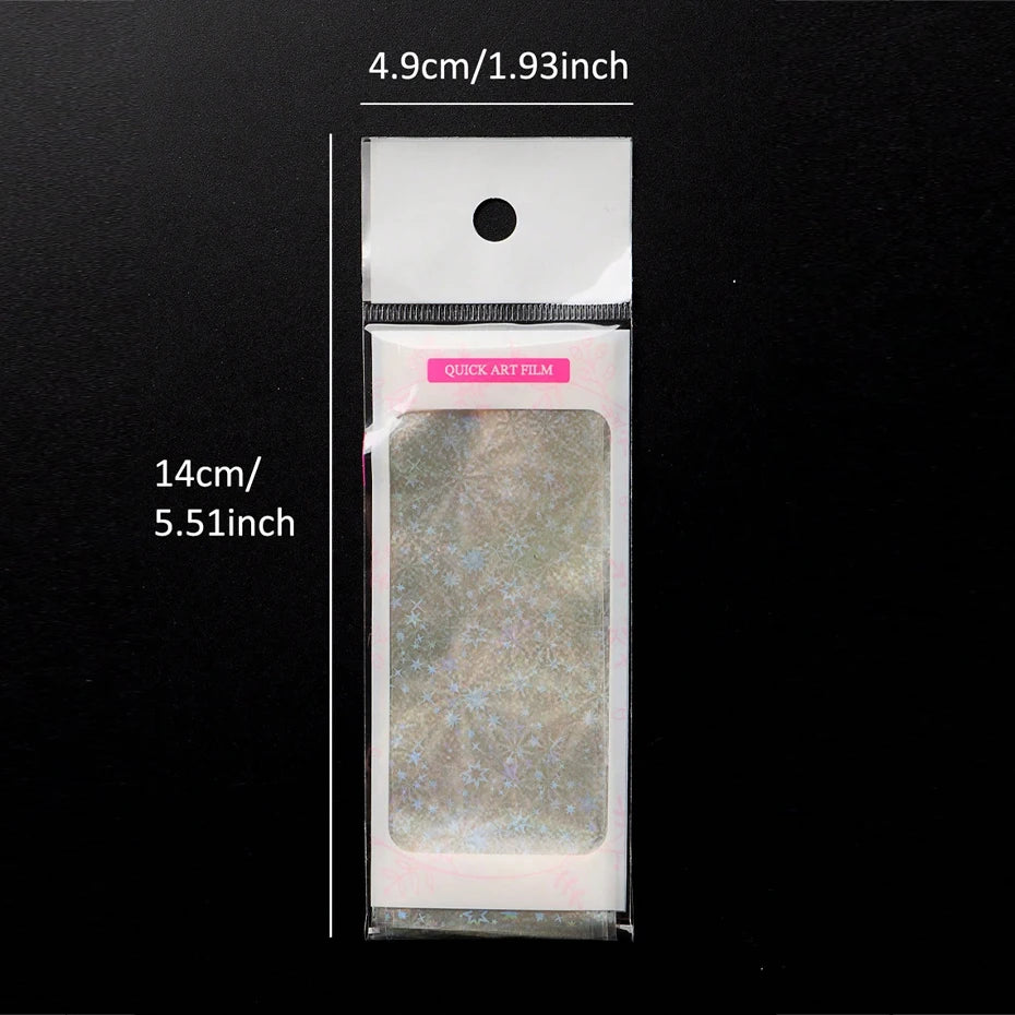 9PCS/Bag Nail Transfer Stickers Laser Patterns Holographic Design Gel Decal Foil Slider Art Decoration Manicure Accessories Tool