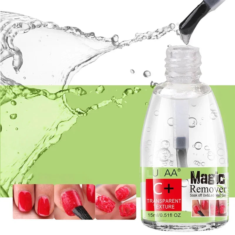 3-5 Mins Fast Remover Magic Remover Gel Nail Polish 15ml Soak Off UV LED Burst Removal Cleaner Nail Art Tools Manicure Cleaner