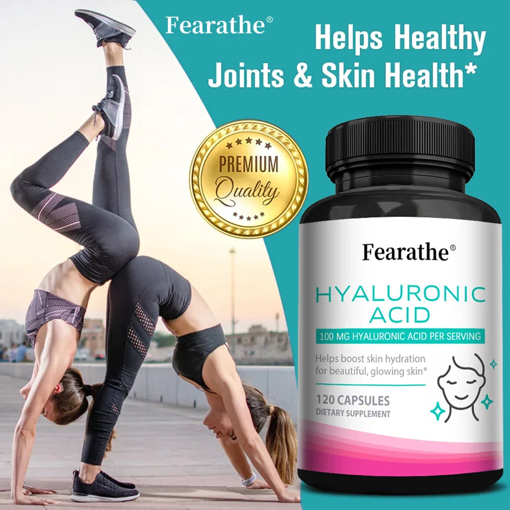 Hyaluronic Acid Supplements - Helps Promote Skin Hydration for Beautiful, Radiant Skin, Combats Collagen Loss, Supports Joints