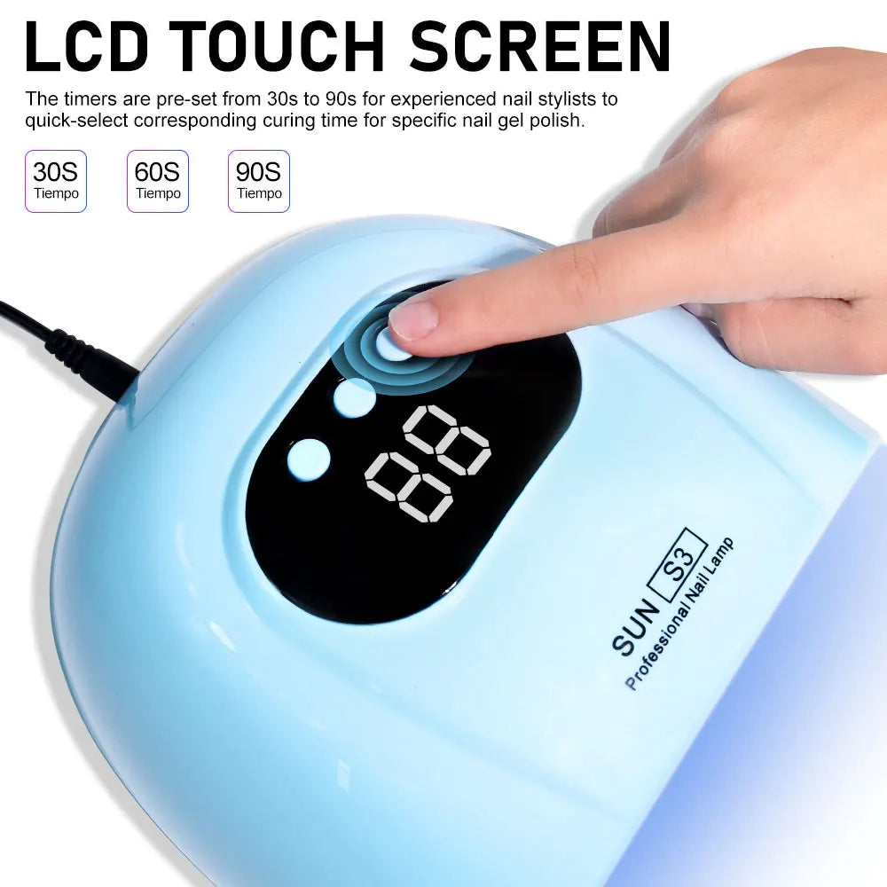 UV LED Nail Lamp Professional Gel Polishing Nail Light 24 LED Nail Art Quick Dryer for Nail Gel Curing Nail Salon Tool