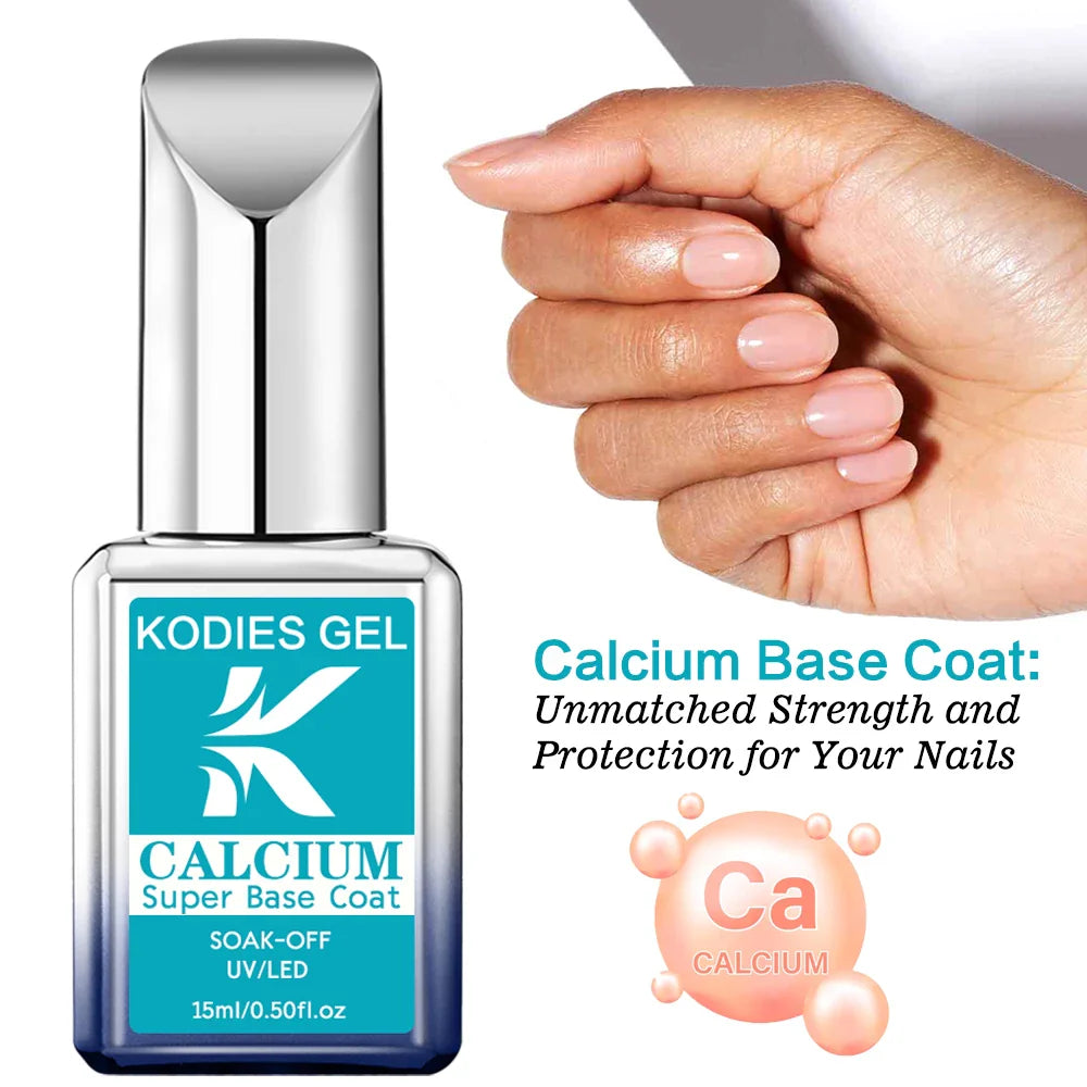 KODIES GEL Bio Keratin Rubber Base Coat UV Gel Nail Polish Vitamin Formula Repair Nail 15ml Semi Permanent Manicure Strengthener