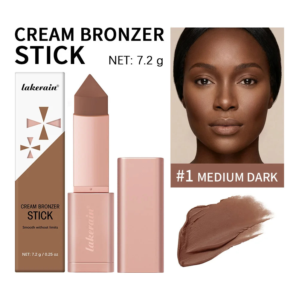 Cream Bronzer Stick and Contour Stick Bronzing Contouring Instant Highlights Dark Circles Face Contour Facial Foundation Makeup