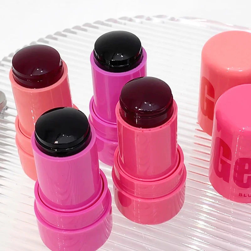 Lip and cheek blush stick color change brightening natural saturation student girl
