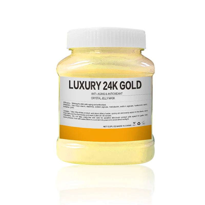 350g Hydrating 24K Gold Soft Mask Powder Rose Petal Crystal Jelly Mask Powder Skin Care