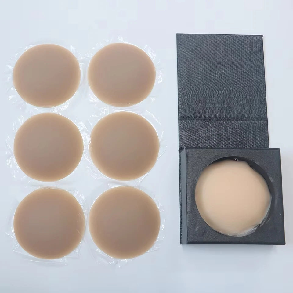 Nipple Cover Stickers Adhesive Tape Reusable Silicone Nippls Pasties Sticky Breast Bra Pads For Dress Bikini Women