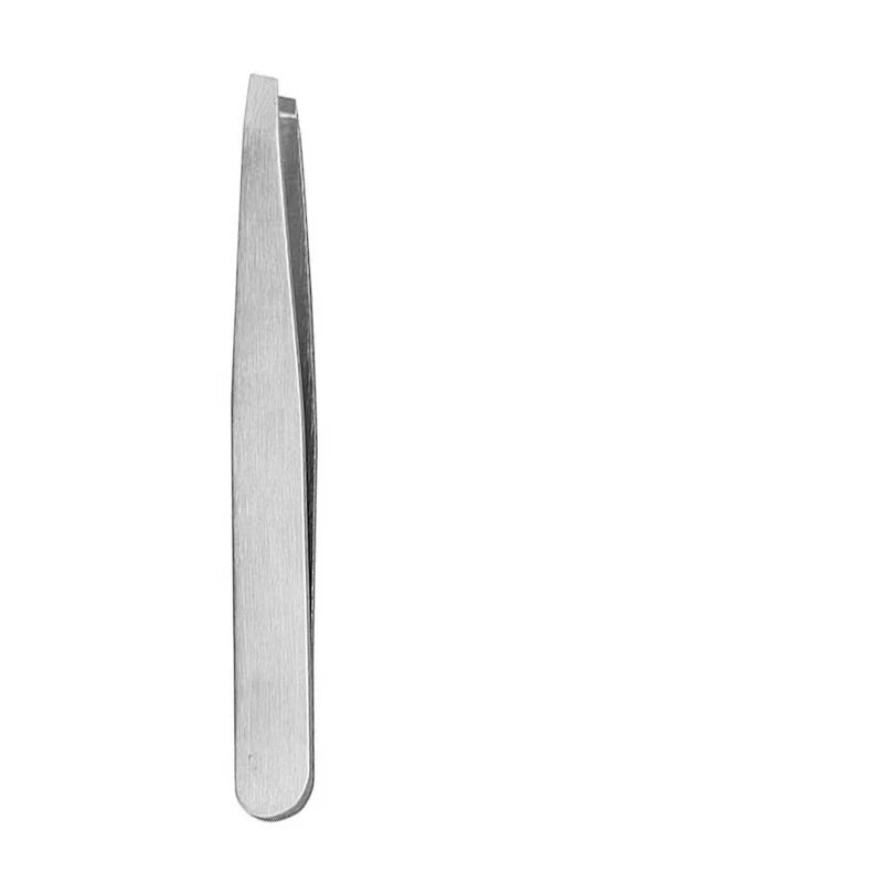 Stainless Steel Black Eyebrow Tweezer with Slant and Flat Point Beauty Tools for Eyelash Tweezer & Ingrown Hair Removal