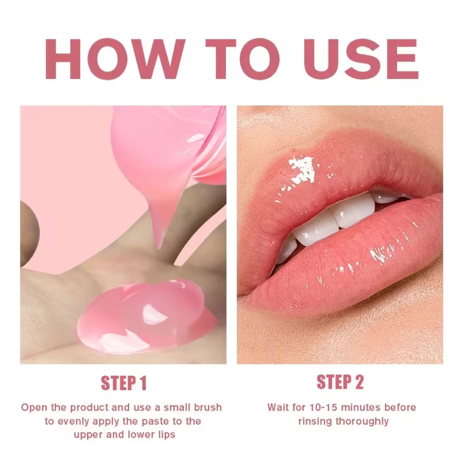 Collagen Biotin Lip Mask 20g with Peptides & Aloe - Moisturizing Nourishing Lip Care, Peel Off Mask