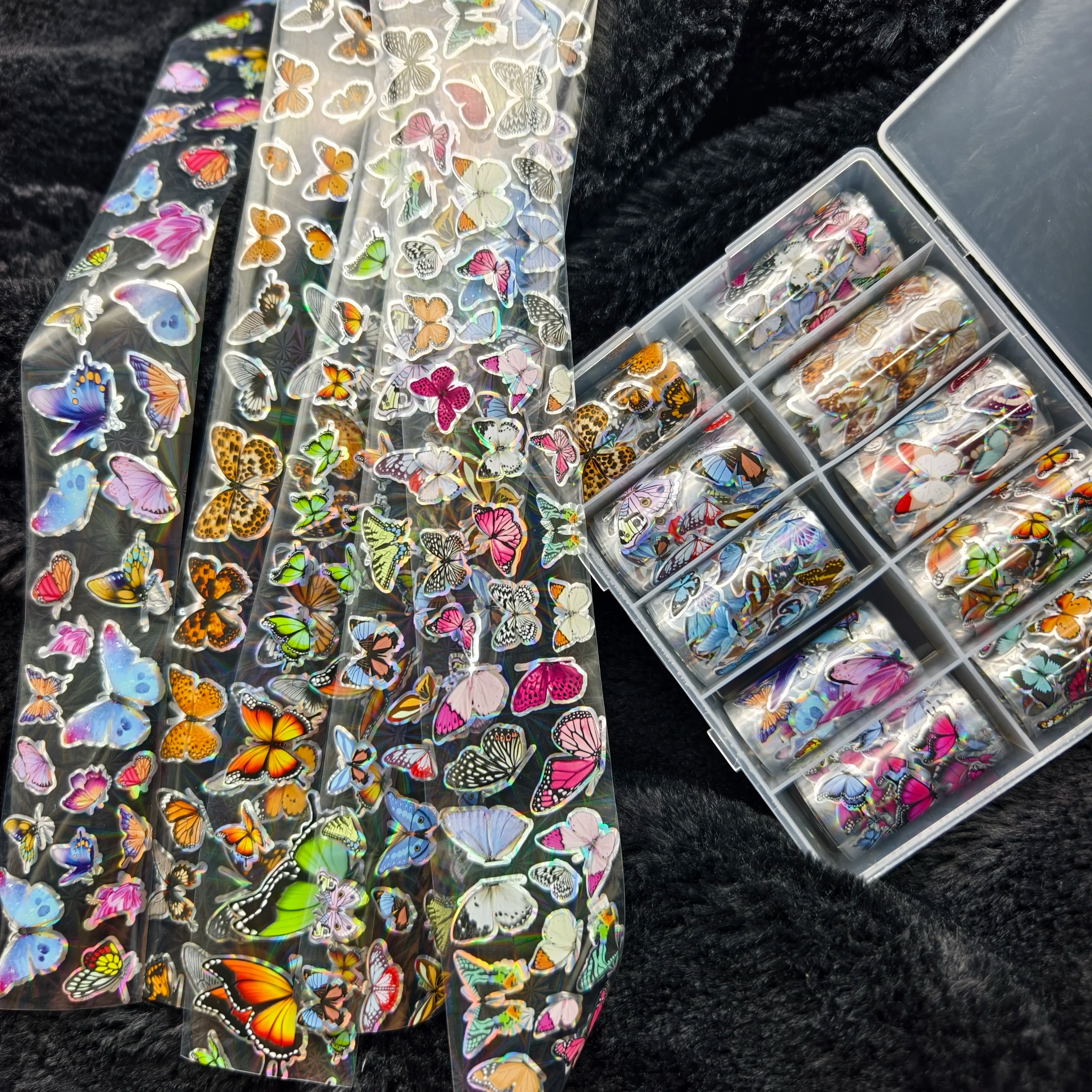 10Rolls Halloween Flower Plaid Angel Marble Bow Nail Foils Transfer Paper Nail Art Stickers Decal Nails Decoration