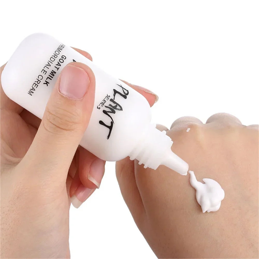 Matte Face Liquid Foundation Goat Milk Cream Natural Whitening Full Coverage Waterproof Brightening Cover Dark Circle Concealer
