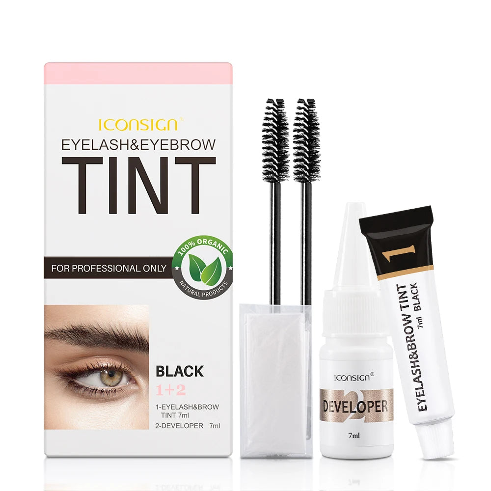 ICONSIGN Eyelash Eyebrow Dye Tint Kit Brow Enhancer Mascara Lift Tinting Tattoo Eyes Makeup Tools