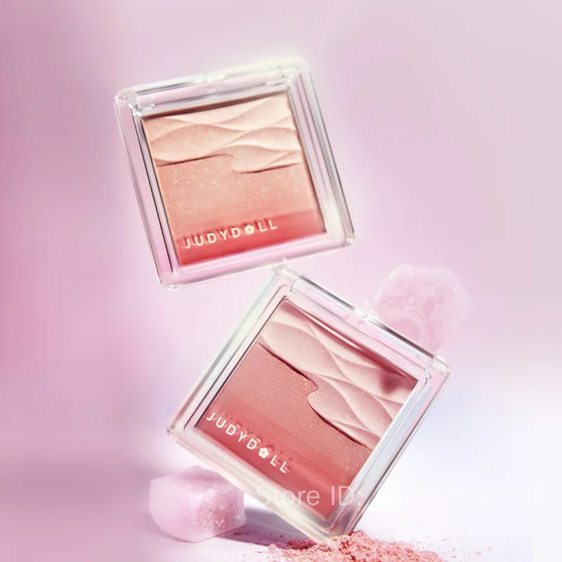 Judydoll Water Satin Glow Blush Two-color Expansion Blusher Matte Natural Cheek Tint Brighten Face Contouring Waterproof Makeup