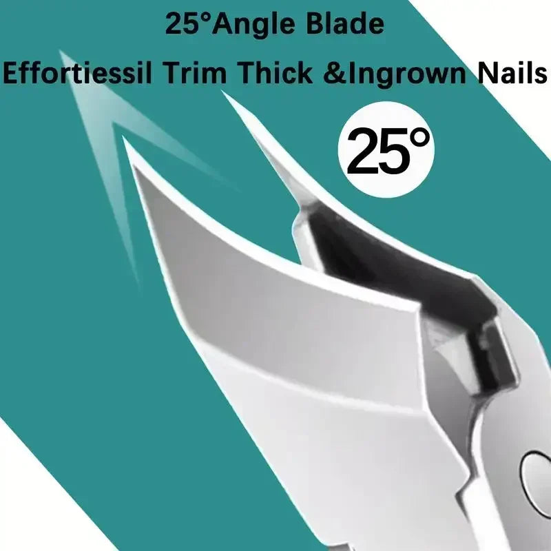 Effortless Thick Nail Cutting! Green Eagle 3-Piece Beak Clipper Set, Ingrown Relief, Durable Stainless Steel Pedicure Tools