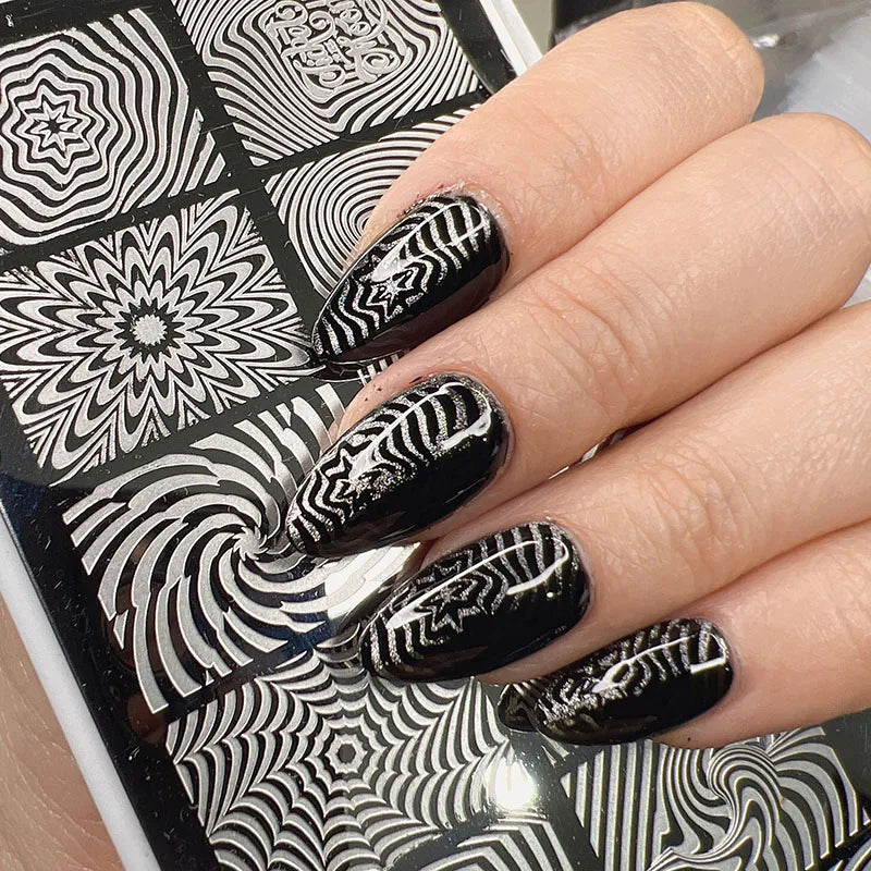 XMQ Nail Art Stamping Plates Carton Flowers Template