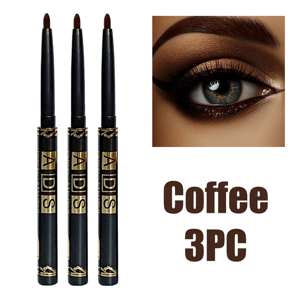 2Pcs Waterproof Black Brown Eyeliner Pencils-Smudge-Proof, Long-Lasting &Beginner-Friendly Smooth High Pigmented Punk Eye Makeup