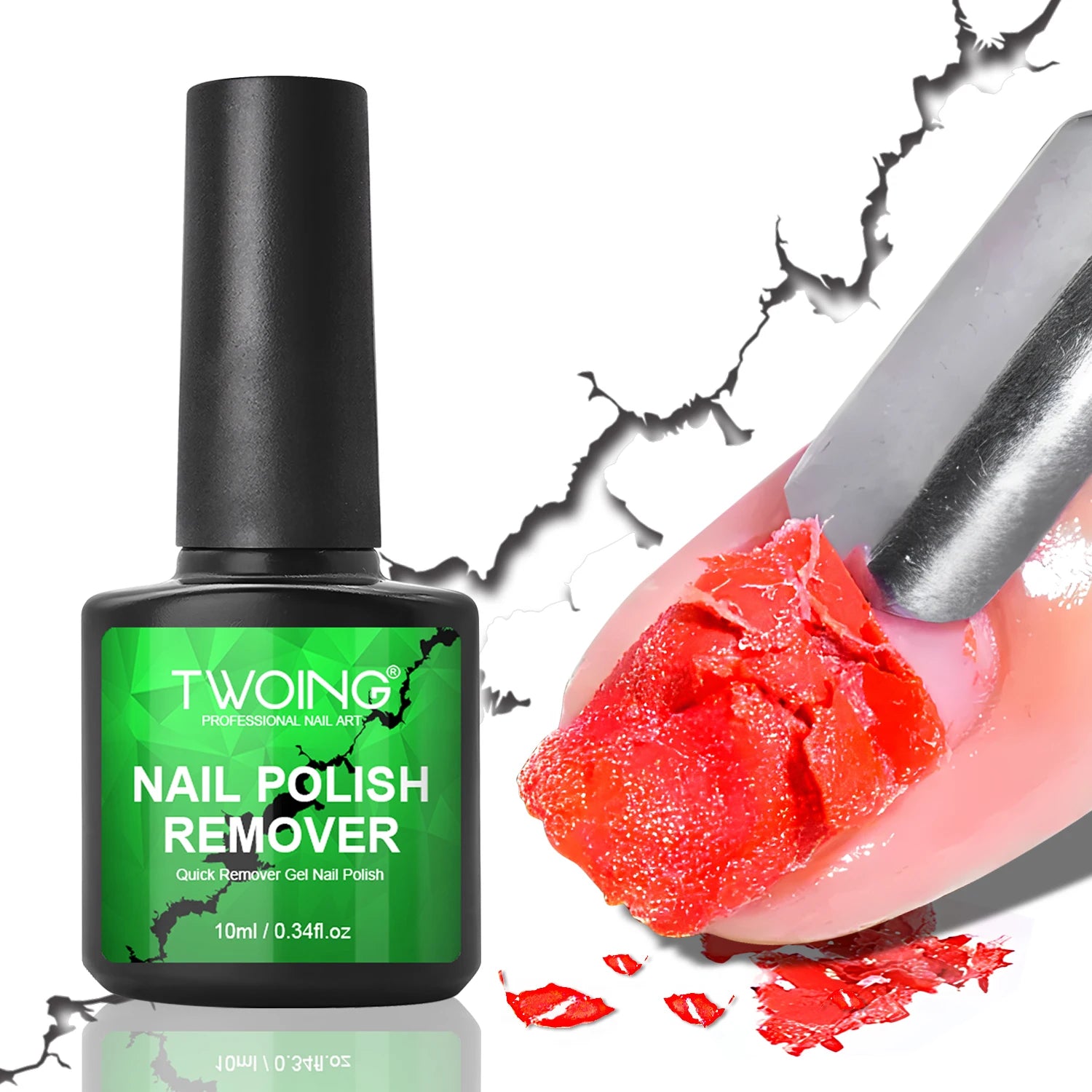 10ml Nail Polish Remover,Quickly Easily Removes Uv Gel Polishes Within 2-3 Minutes,Nail Glue Quick Remover No Need To Soak Nails