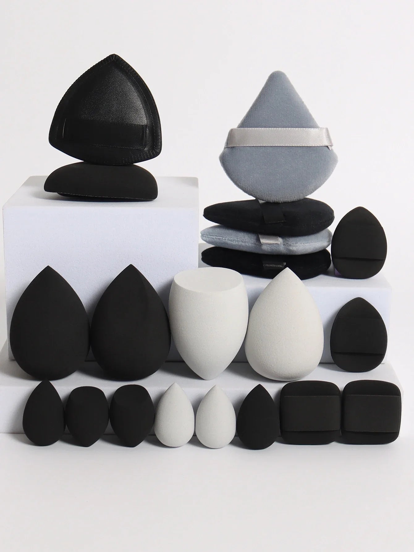 20 Pcs Pink Makeup Sponge and Makeup Puff Set Suitable for Face Cream and Powder Concealer Powder Makeup Machine