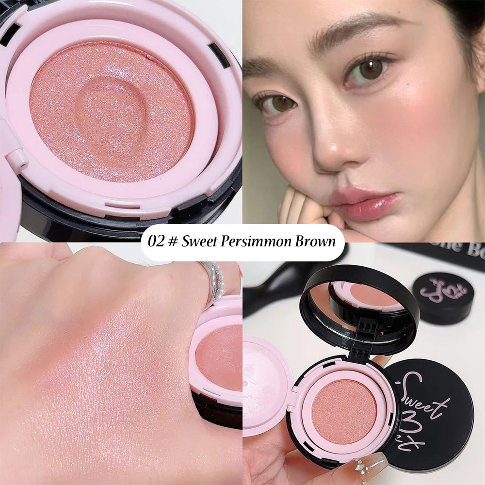 SWEET MINT Pearl Blush Mud Mashed Potato Texture Fine Shimmer Eyeshadow Mud With Multiple Uses Korean Blush Cream