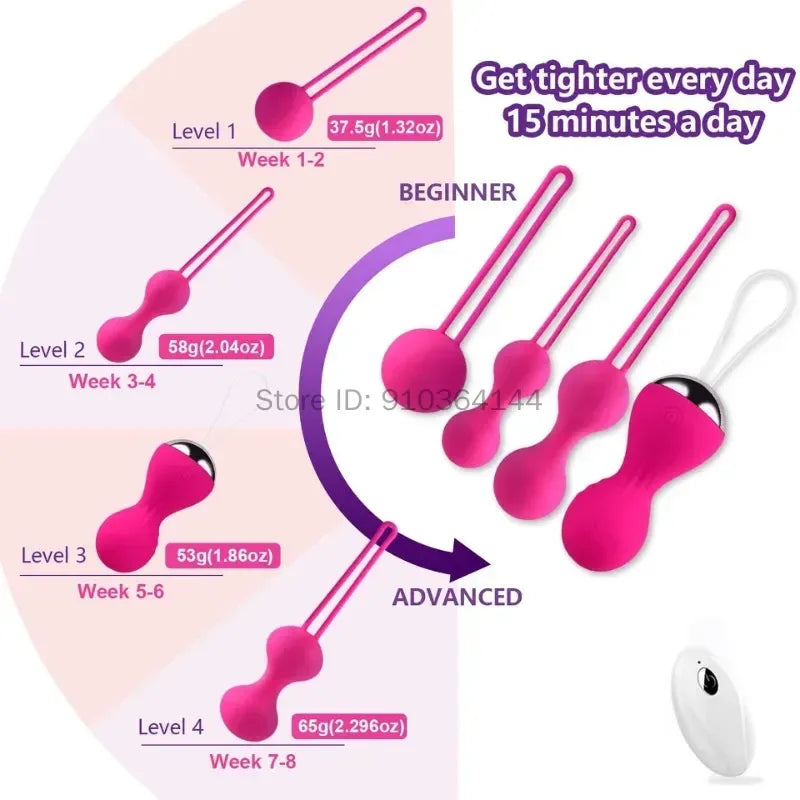 Silicone Smart Ball Vibrating Kegel Balls Private Care Vagina Tighten Exercise Machine Vaginal Geisha Ball Sex Toys for Women 18