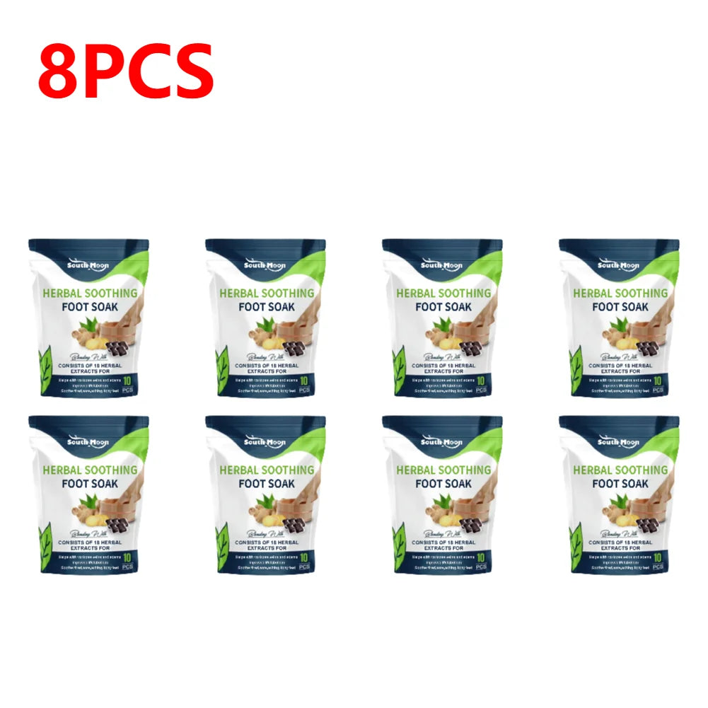 1-10bag Foot Bath Gel Natural Herbal Foot Soak Beads Dehumidification Detox Relieve Fatigue Repair Leg Veins for Shape Up Care
