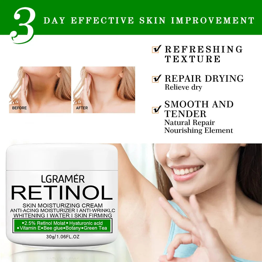 LGRAMER Retinol Brightening Cream for Private Part Brighten Dark Skin Permanent for The Whole Body Underarm Elbow Knee Buttocks