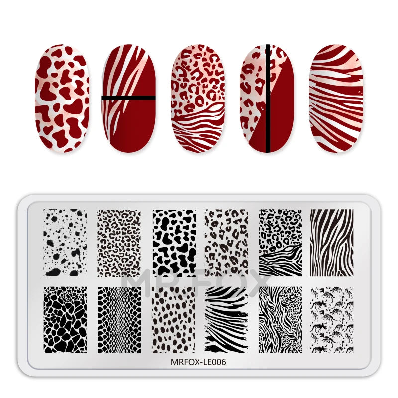 1PCS Blue Ocean Animal Nail Art Stamping Plates Fish Image Stencils for Nails Stamp Tools Manicure Template