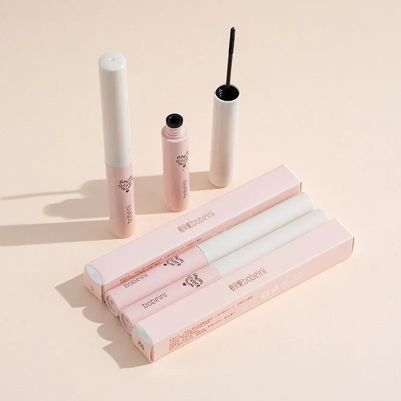Silk Fiber Curling Mascara, Ultra-Fine Brush, Lengthening & Volumizing, Waterproof, Smudge-Proof, Long-Lasting, Unisex, Eye Safe