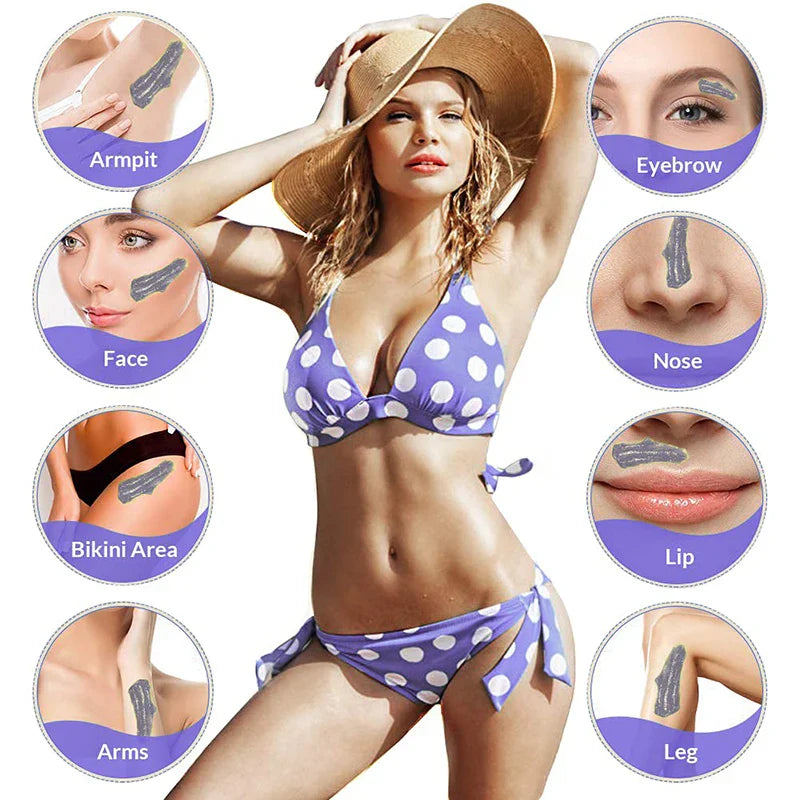 50g Brazilian Hard Waxing Wax Beans Fast Waxing Machine Hot Film Painless For Body Hairs Removal Beans Unisex Hair Removal