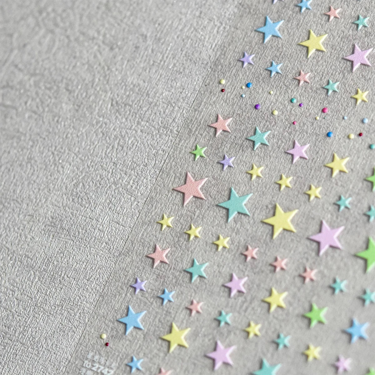 2pcs macaron color love star embossed nail art stickers, exquisite 5D, Y2K, DIY, gifts