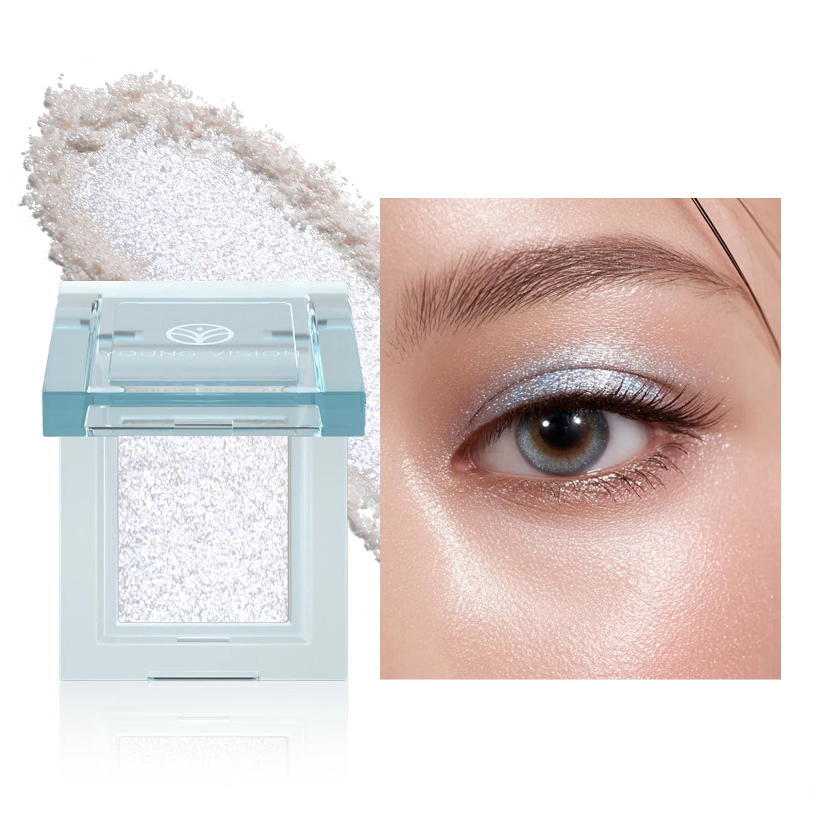5-Color Creamy Highlighter Palette - Soft Putty Texture, Intense Shimmer & Glitter, Long-Lasting