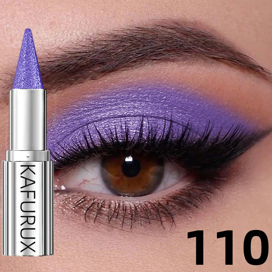 12 Colors Metallic White Black Purple Eyeshadow Pencil Glitter 1pc Liner Pen Highligter Long Lasting Blue Cream Eye Shadow