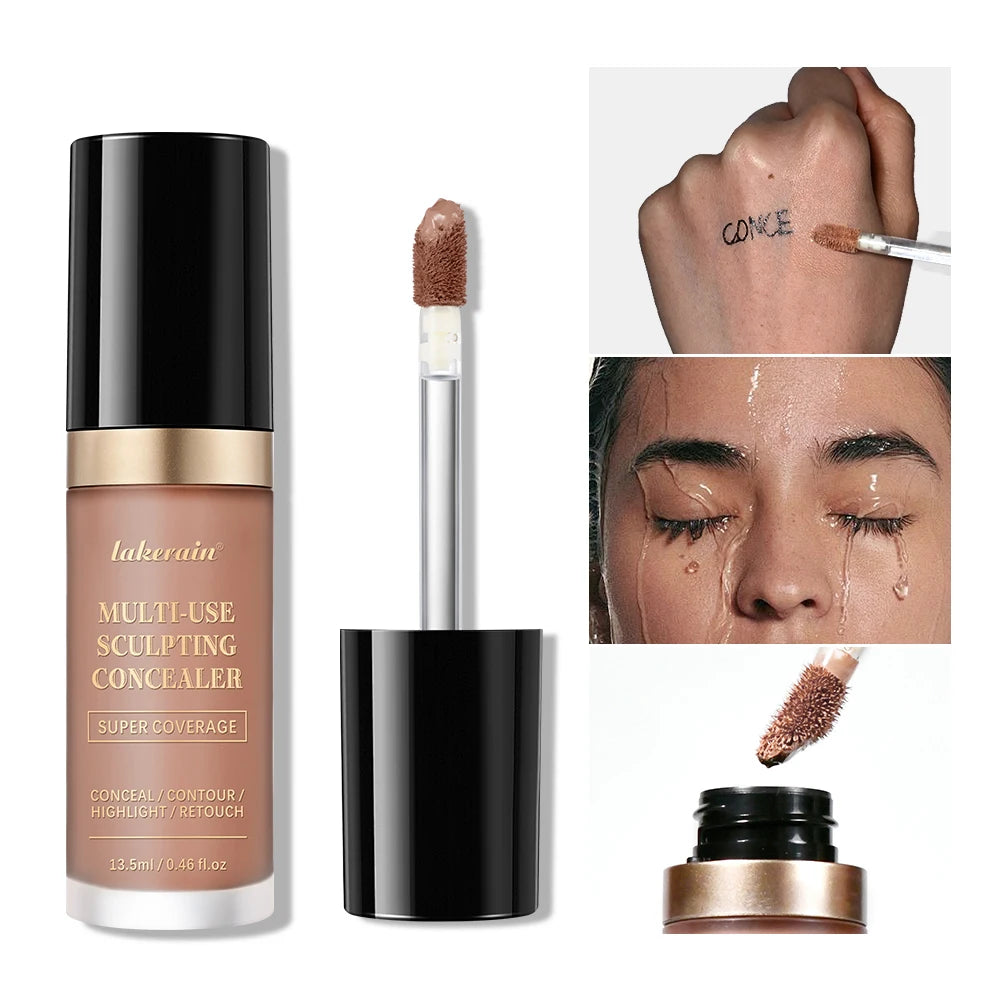 Super Coverage Concealer Multi-Use Cream Oil Free Long Lasting Hydrating Cover Contour Highlight and Retouch Face Makeup