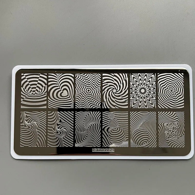 XMQ Nail Art Stamping Plates Carton Flowers Template