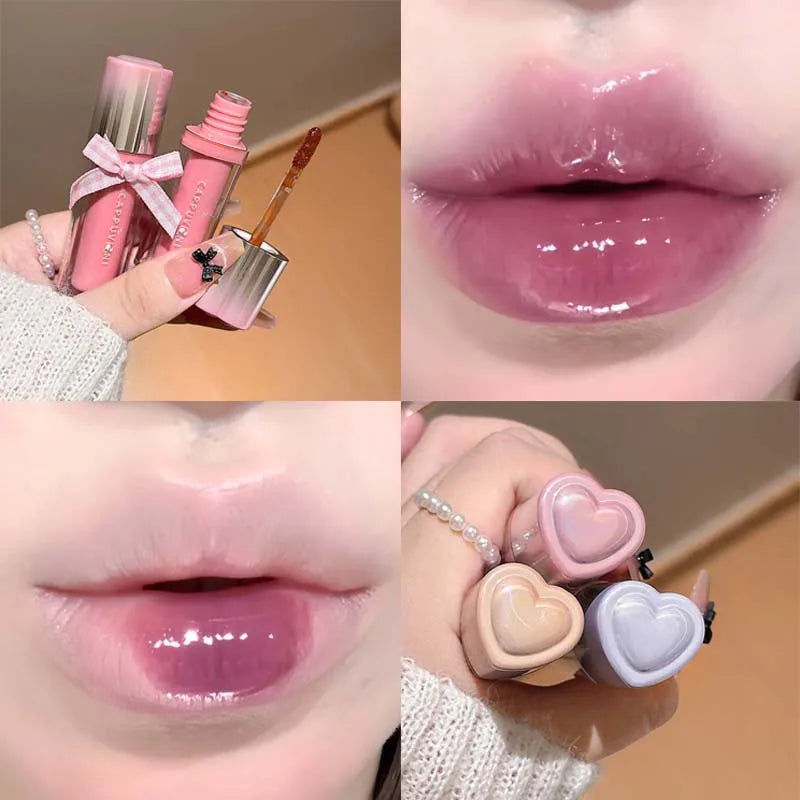 Waterproof Lasting Moisturizing Lightweight Lip Gloss Cute Korea Makeup Clear Fruit Juice Lip Tint Blueberry Wine Stain Lipgloss