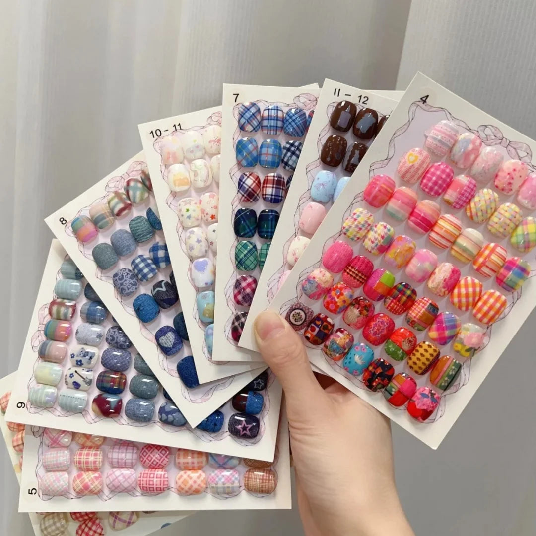 10Rolls Plaid Thousand-Bird Bow Stars Nail Foils Transfer Paper Nail Art Stickers Manicure Set Decal Nails Decoration