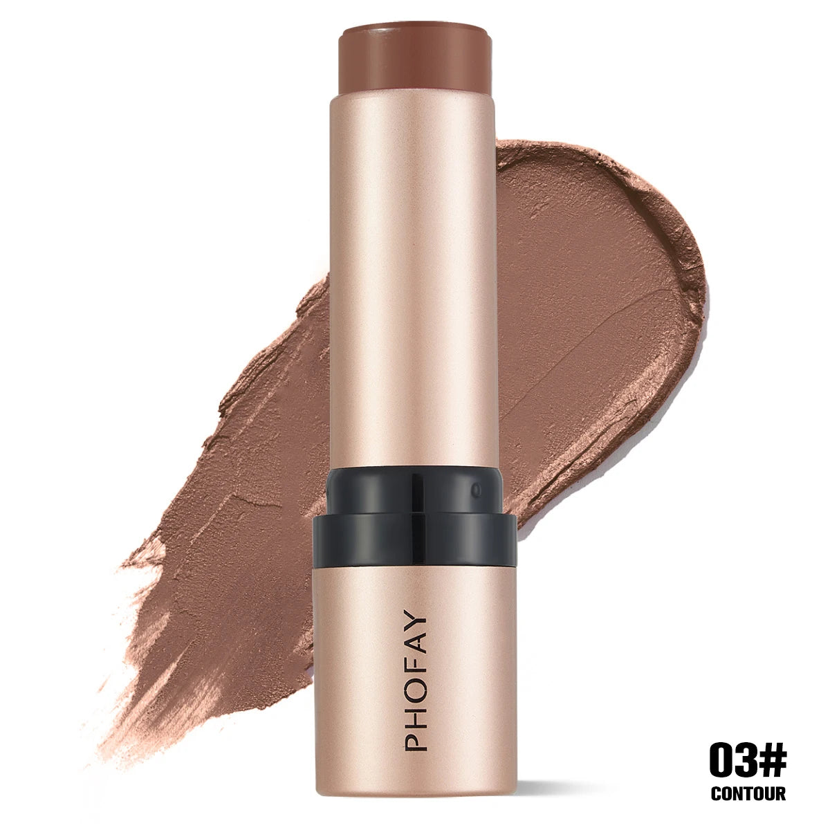 PHOFAY Contour Sticks, Highlighter Stick, Blush Stick, 3-Piece Cream Contour Set Including Contour Brush, Creates Facial Contour
