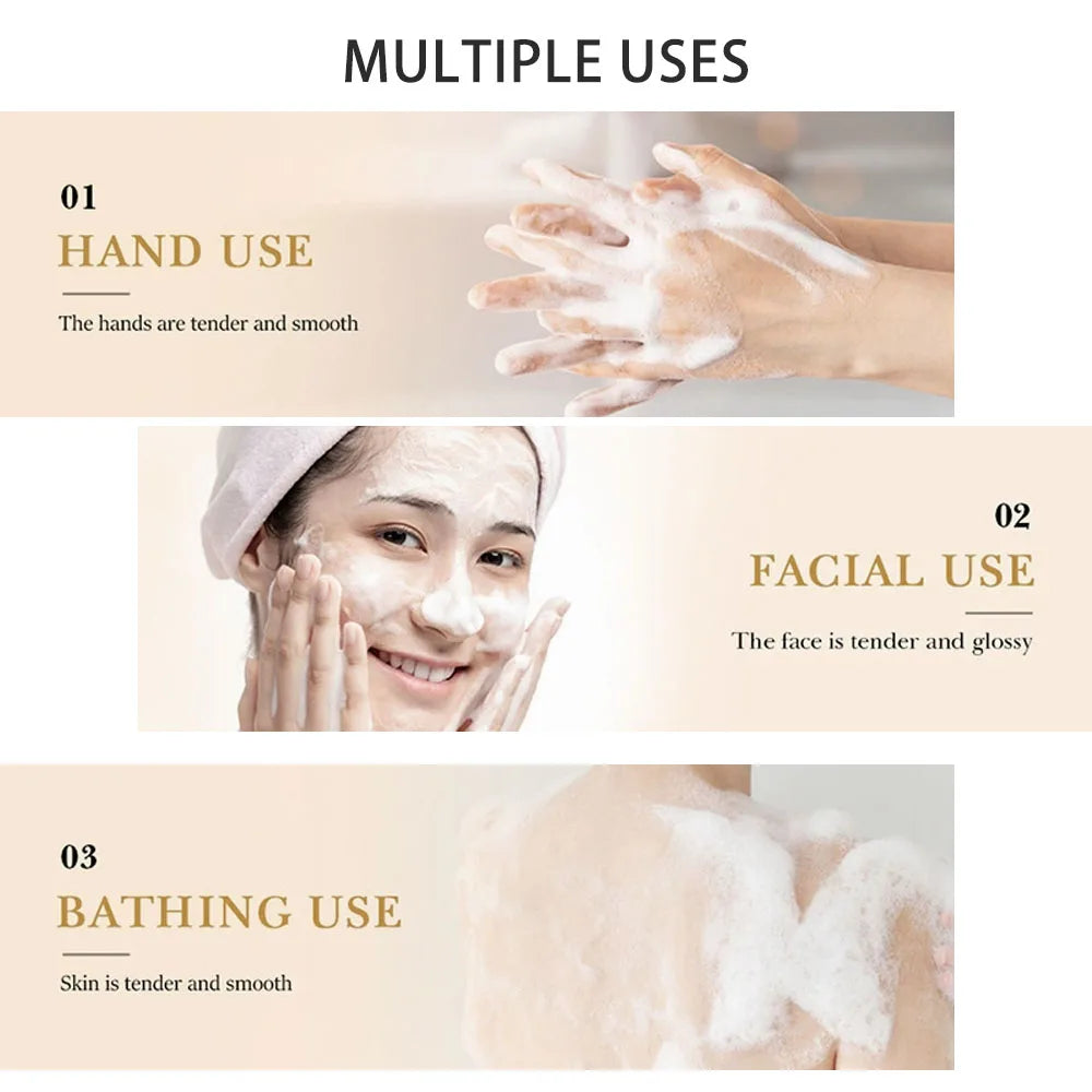 90g FUJZXANS Handmade Essential Oil Soap Bars - Rose, Jasmine, Green Tea, Calendula, Osmanthus, Lavender, Lemon - 7 Long-Lasting