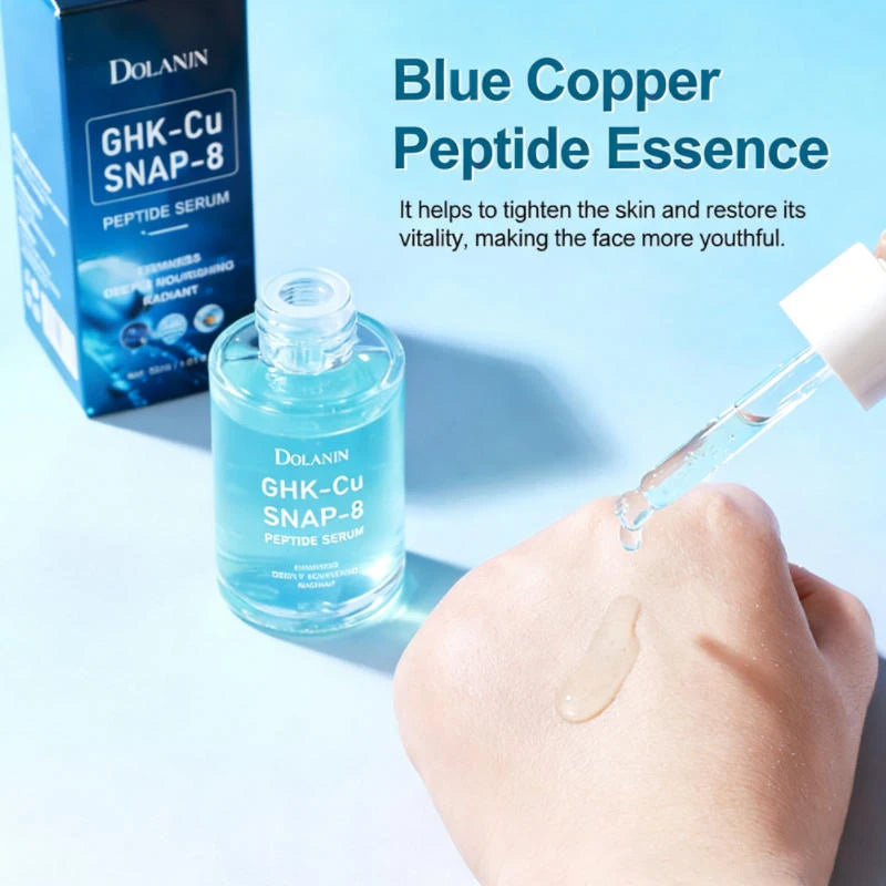 GHK-CU Copper Peptides Facial Serum With SNAP-8 Deep Hydration Nourishing Facial Essence For All Skin Types
