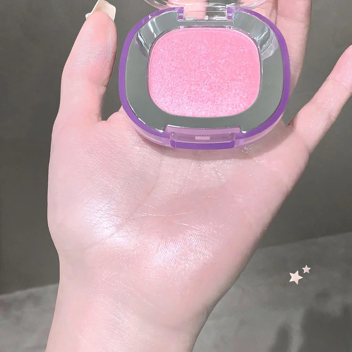 Monochrome Highlighter Cream Facial Brighten Diamond Pearlescent Highlighting Makeup Long-Lasting Natural Pink Blush Rouge Cream