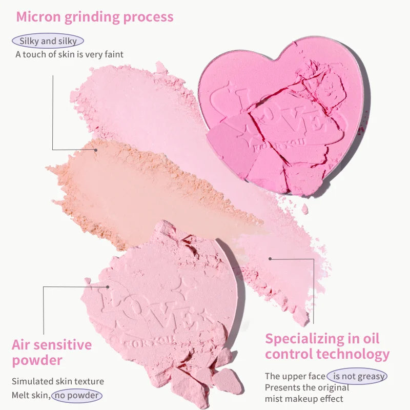 Cheek blush, mixed colors, powder blush, contouring and highlighting the face, sparkling or matte, lightweight, smooth