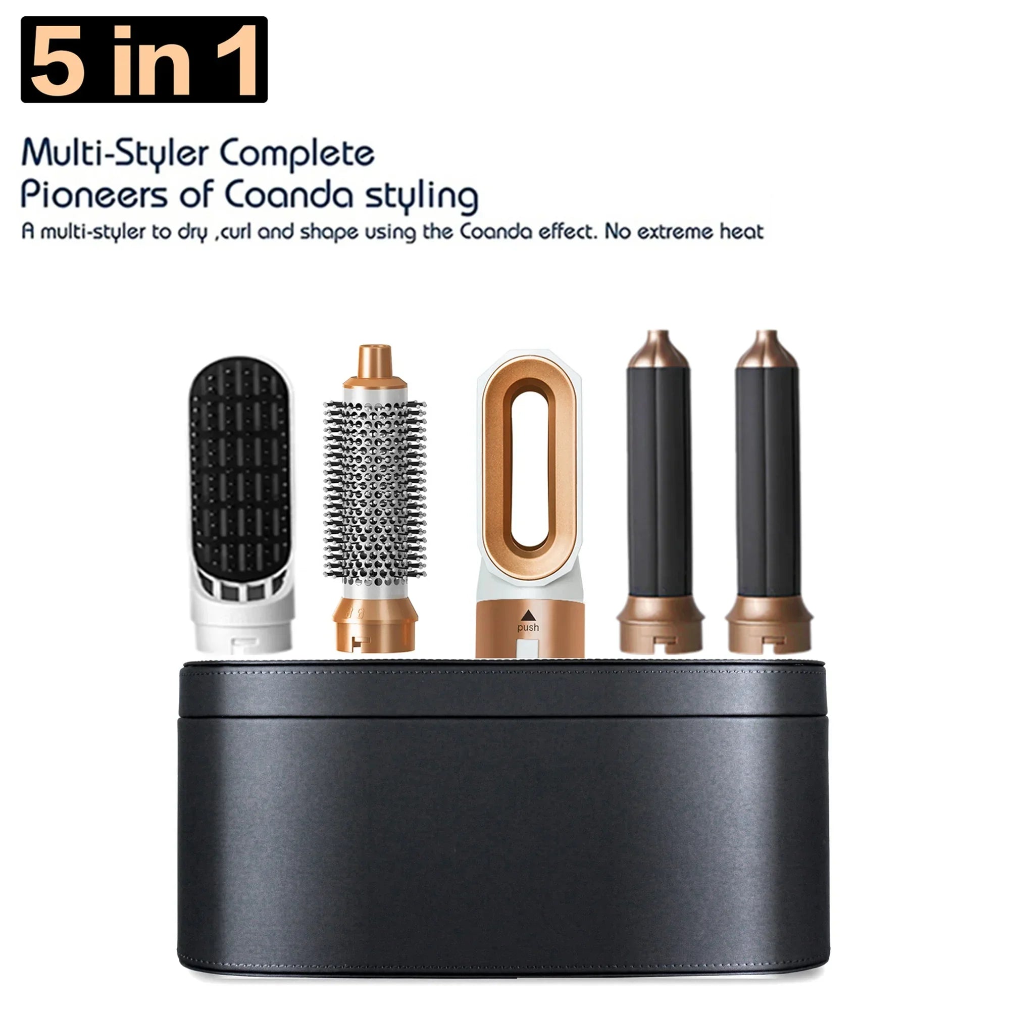 5 in 1 Multifunctional hair dryer Straightener Curling iron Curling iron with brush Hot air comb Styling set