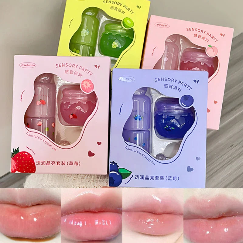 SENSORY PARTY Hydrating & Brightening Lip Mask - Deep Moisture, Lip Wrinkle Reduction, 24-Hour Hydration Lip Oil